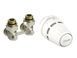 Комплект термостатичний Danfoss Regus RA + RLV-KB, H-подібний, нижнє підкл, 1/2", кутовий 015G5309 фото 2