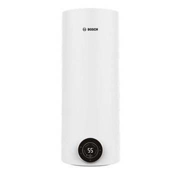 Водонагрівач електр. BOSCH круглий слім Tronic 4000T, 50л, 1,5кВт, сухий тен, вертикальний монтаж, електр. кер-ння, B, білий 7736507575 фото