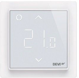 Терморегулятор Devi Devireg Smart +5...45 град. електронний Wi-Fi вбудований дротовий датчик 16A 230В білий 140F1141 фото