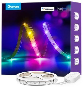 Стрічка світлодіодна розумна Govee H618A LED Strip Light, 5м, RGBIC, WI-FI/Bluetooth, білий H618A3D1 фото