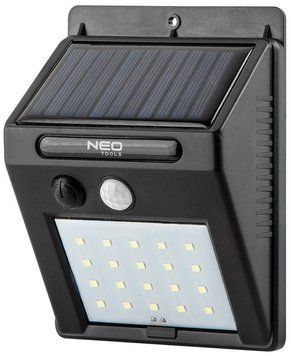 Прожектор акумуляторний Neo Tools, 1200мА&bull;год, 250лм, живлення від сонячного світла, датчик руху та сутінків, IP44 99-055 фото