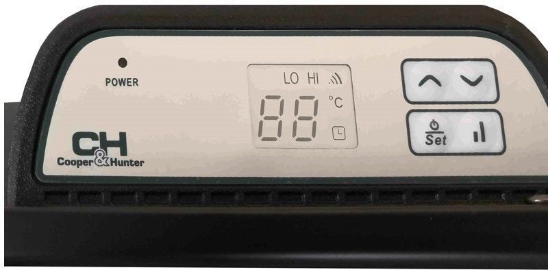 Конвектор электрический Cooper&Hunter CH-2000ED 2000 Вт, 25 м2, IP24, элект. упр-ние, чёрный CH-2000ED фото