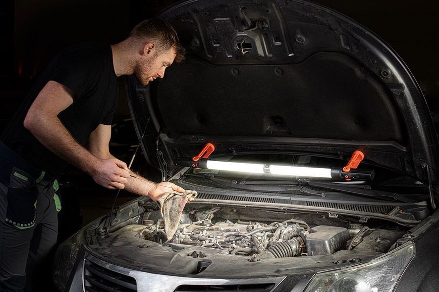 Ліхтар інспекційний акумуляторний Neo Tools, 2х2200мА&bull;год, 2х350лм, 2х45Вт, 6 магнітів у підставці 99-047 фото