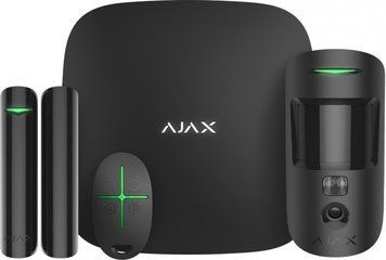 Комплект охоронної сигналізації Ajax StarterKit Cam Plus, hub 2 plus, motioncam, doorprotect, spacecontrol, jeweller, бездротовий, чорний (20504.66.BL1) 000019876 фото
