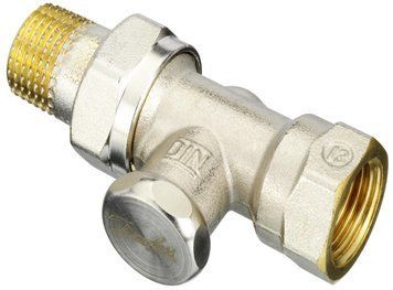 Клапан запірний Danfoss RLV-S, DN15, вх. 1/2" - вих. 1/2", прямий, нікель 003L0124 фото