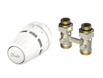 Комплект термостатический Danfoss Regus RA+RLV-KB, Н-образный, нижнее подкл, 1/2", прямой 015G5310 фото