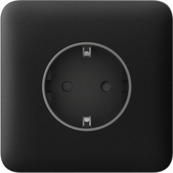Передня панель для вбудованої розетки Ajax SoloCover for Outlet Basic, чорний 000046672 фото