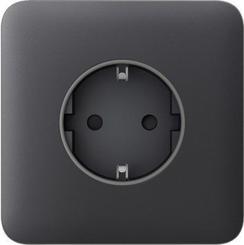 Передня панель для вбудованої розетки Ajax SoloCover for Outlet Basic, graphite 000046675 фото