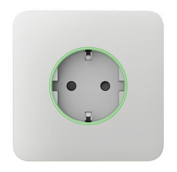 Передня панель для вбудованої розетки Ajax SoloCover for Outlet smart, Jeweler, бездротова, білий 000038777 фото