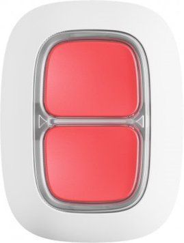 Бездротова подвійна тривожна кнопка Ajax DoubleButton, jeweller, бездротовий, білий 000020949 фото