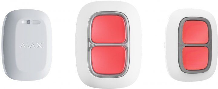Беспроводная двойная тревожная кнопка Ajax DoubleButton, jeweller, беспроводной, белый 000020949 фото