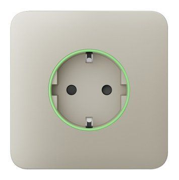Передня панель для вбудованої розетки Ajax SoloCover for Outlet smart, Jeweler, бездротової, ivory 000038796 фото