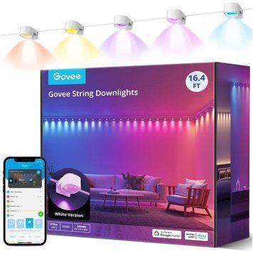 Лента светодиодная умная Govee H608A String Downlights, 5м, RGBIC, WI-FI/Bluetooth, Белый H608A301 фото