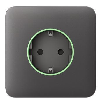 Передня панель для вбудованої розетки Ajax SoloCover for Outlet smart, Jeweler, бездротової, grey 000038810 фото