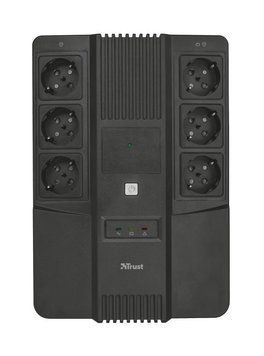 Джерело безперебійного живлення Trust Maxxon 800VA UPS with 6 standard wall power outlets BLACK 23326_TRUST фото