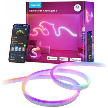 Лента светодиодная умная Govee H61D3 Neon Rope Light 2, 3м, RGBIC, WI-FI/Bluetooth, Белый H61D3301 фото
