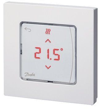 Терморегулятор Danfoss Icon RT IR, +5...35 град.C, датчик інфрачервоний, бездротовий, накладний, 3В, білий 088U1082 фото