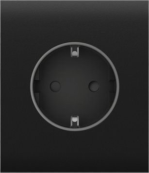 Центральна панель для вбудованої розетки Ajax CenterCover for Outlet Basic, чорний 000046694 фото