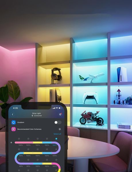 Лента светодиодная умная Govee H61F5 Strip Light 2 Pro, 5м, RGBWWIC, WI-FI/Bluetooth, білий H61F53D1 фото