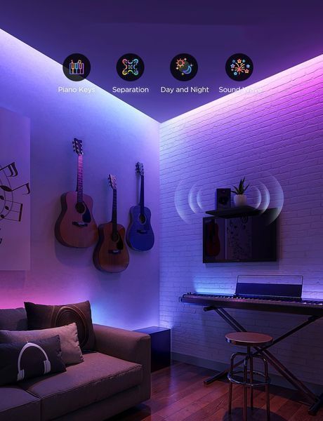 Лента светодиодная умная Govee H61F5 Strip Light 2 Pro, 5м, RGBWWIC, WI-FI/Bluetooth, білий H61F53D1 фото