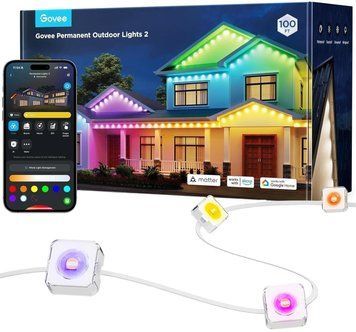 Лента светодиодная умная Govee H705 Permanent Outdoor Lights 2, 30м, IP65, RGBICW, WI-FI/Bluetooth, білий H705E311 фото