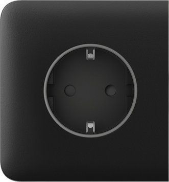 Бічна панель для вбудованої розетки Ajax SideCover for Outlet Basic, чорний 000046684 фото