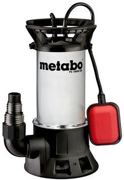 Насос занурювальний для брудної води Metabo PS 18000 SN , 1000Вт, 19куб/год, висота подачі 11м, занурення до 7м, внутрішня різьба 1"/1/2", 7.9кг 0251800000 фото