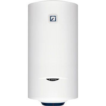 Водонагрівач електр. Ariston круглий BLU1 R PL DRY, 100л, 1,5кВт, сухий тен, мех. кер-ння, C, Італія, білий 3201455 фото