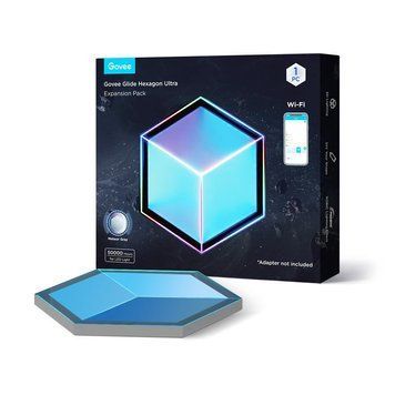 Настенный светильник Govee H106A Glide Hexagon Light Panels Ultra expansion pack, 1шт, RGBIC, WI-FI/Bluetooth, фіолетовий H106A007-OF-EU фото