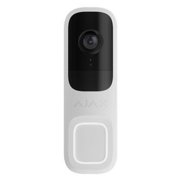 Відеодзвінок Ajax Doorbell, універсальне встановлення, 4 мп, 155 град. вертикальний 90 град. горизонтальний, іч 6м, дальнісь виявлення руху 4м, штучний інтелект, wi-fi, білий 000053539 фото