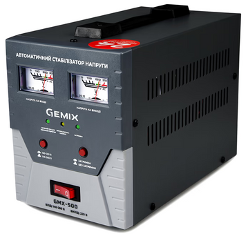 Стабілізатор напруги Gemix GMX-500, 500ВА/350Вт (GMX-500) 274000 фото